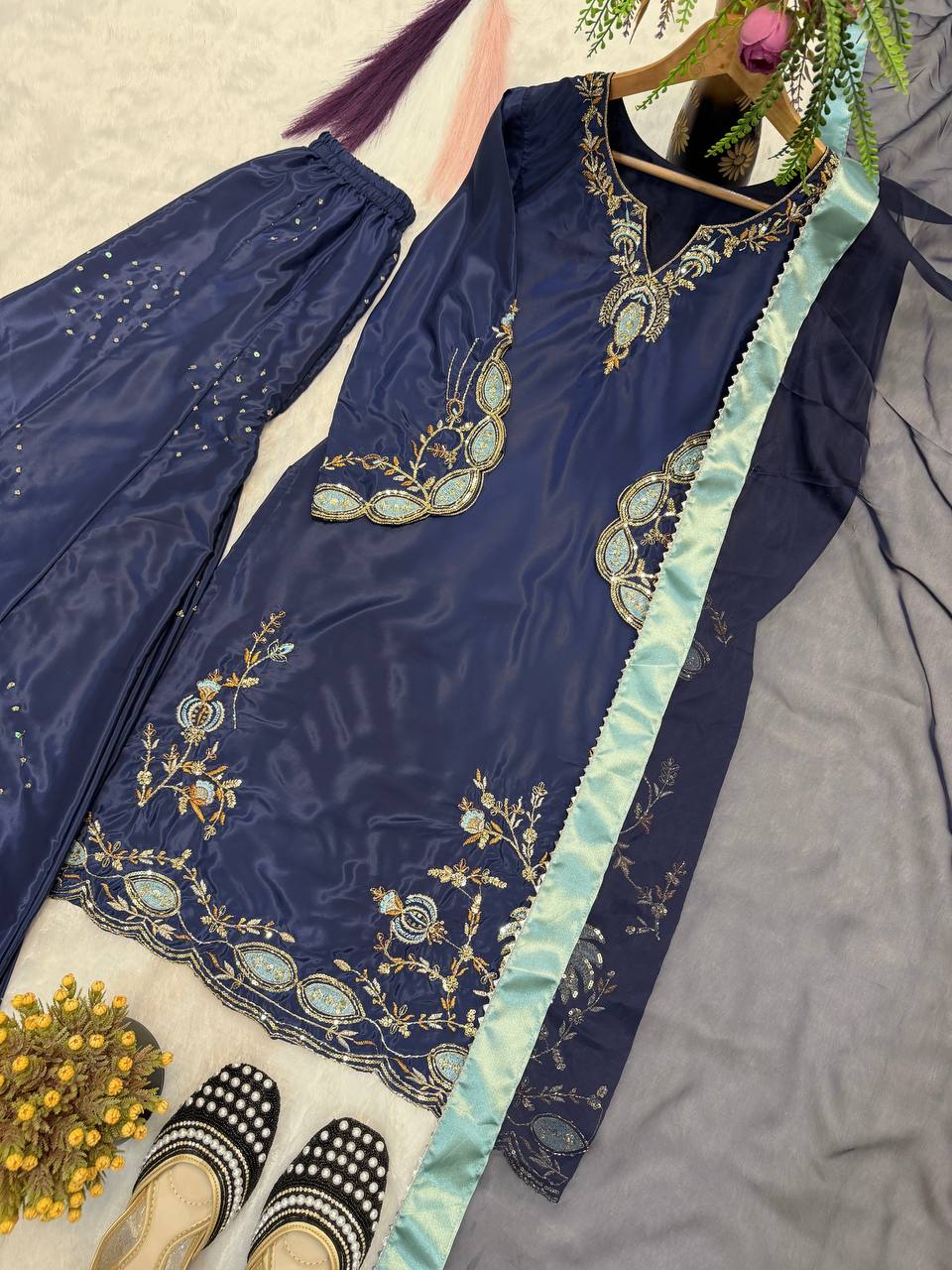 Modern Noir Sapphire Trimmed Couture